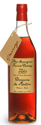 Les chais Saint Laurent Bas-Armagnac, Darroze Domaine Monturon 1989