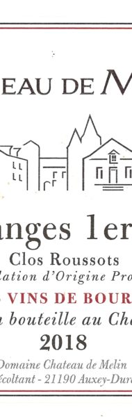 Les chais Saint Laurent MARANGES 1er CRU AOP « Clos des Roussots » Château de Melin
